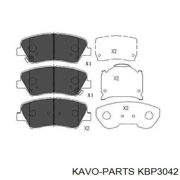 KBP3042 Kavo Parts Передні гальмівні колодки