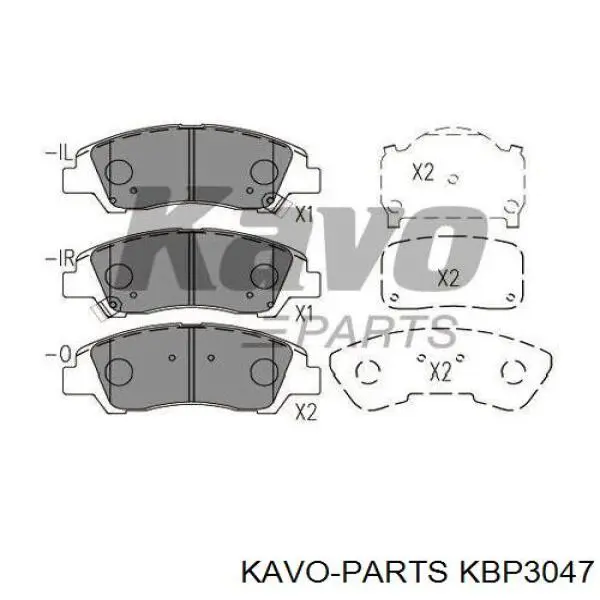 Колодки гальмівні передні, дискові KBP3047 Kavo Parts