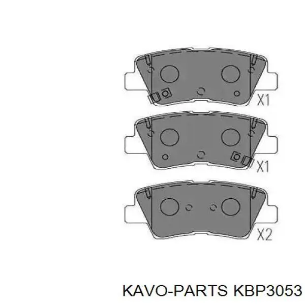 Колодки гальмові задні, дискові KBP3053 Kavo Parts