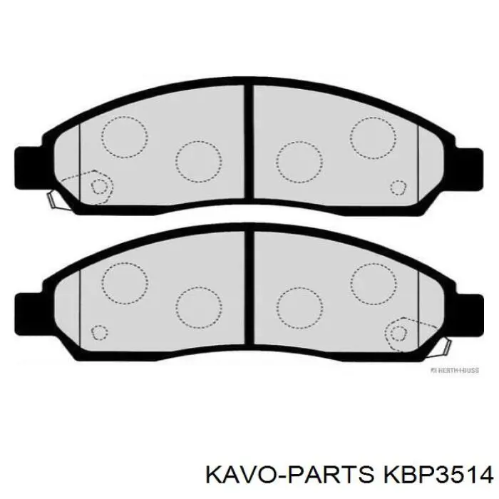 Гальмівні колодки Kavo Parts KBP3514 ціна, від 16.98 USD