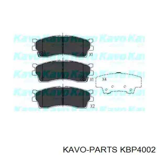 KBP4002 Kavo Parts колодки гальмівні передні, дискові