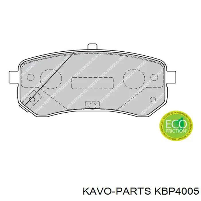 Задні дискові колодки Kavo Parts KBP4005