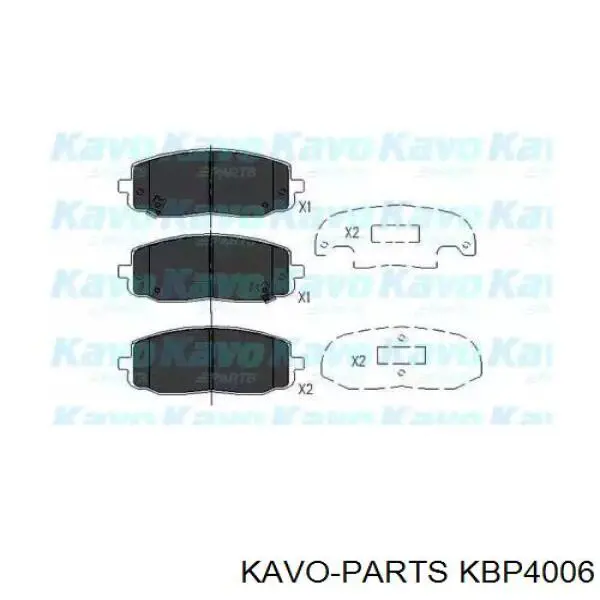 Передні тормозні колодки KBP4006 Kavo Parts