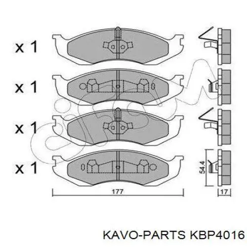 Передні тормозні колодки V1010058 Chrysler