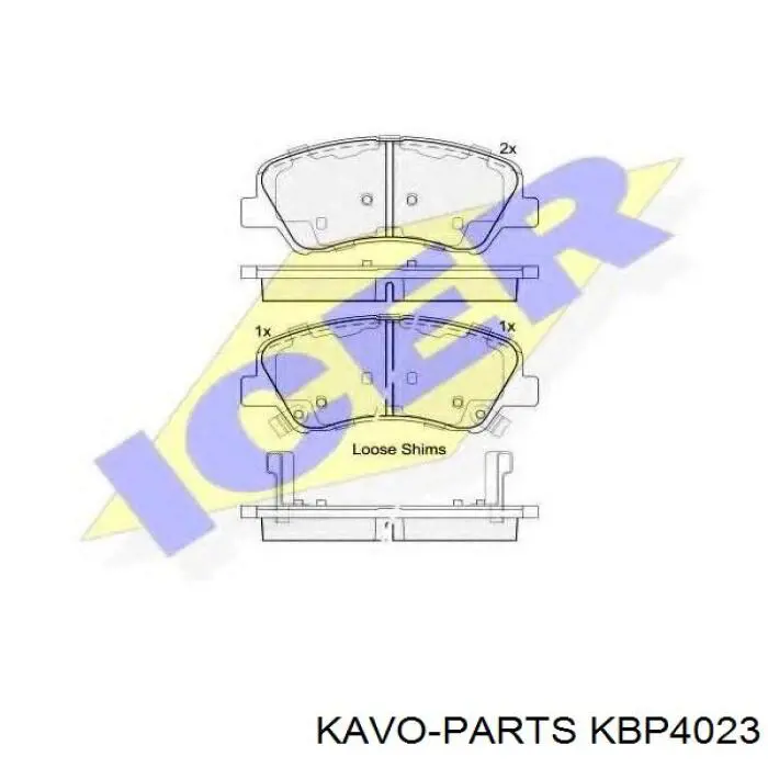 Купити KBP4023 Kavo Parts Колодки гальмівні передні, дискові