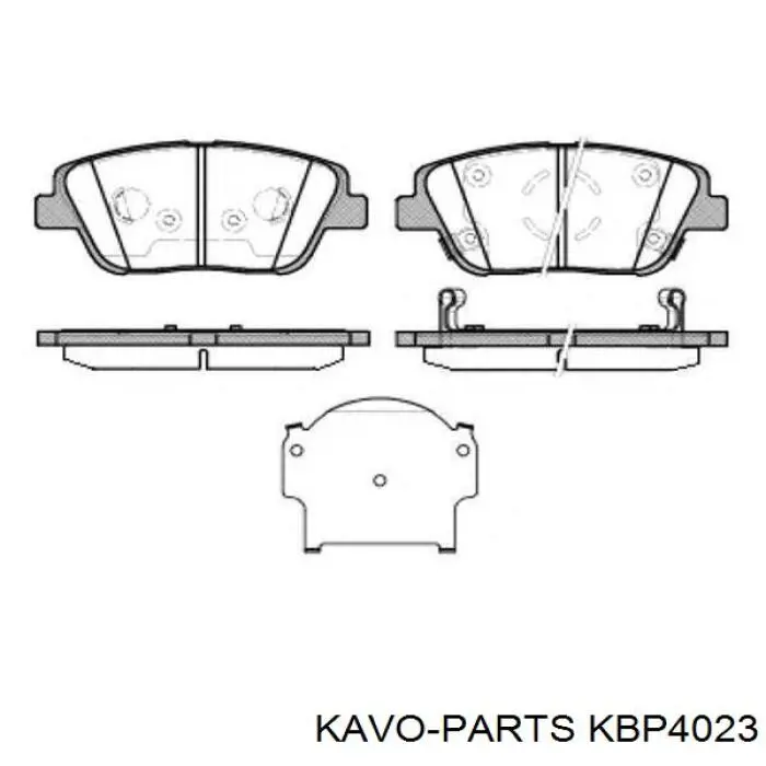 Передні тормозні колодки KBP4023 Kavo Parts