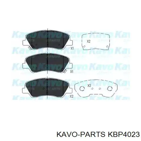 Колодки гальмівні передні, дискові KBP4023 Kavo Parts