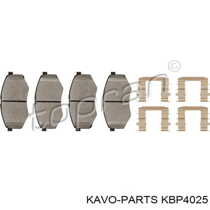 Гальмівні колодки Kavo Parts KBP4025 ціна, від 17.54 USD