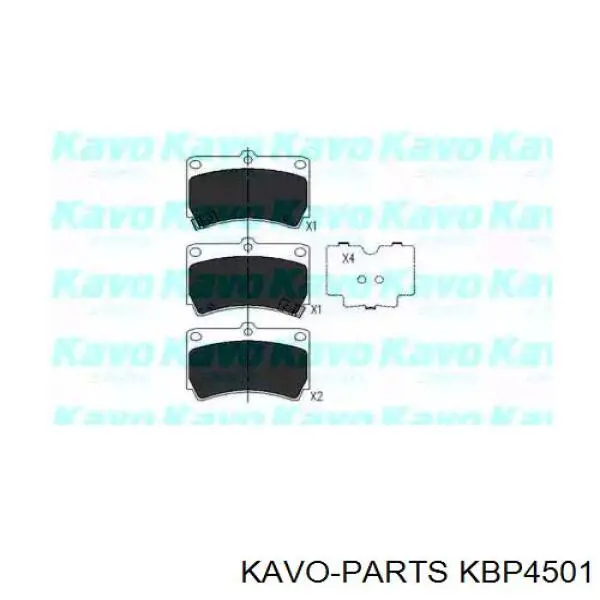 KBP4501 Kavo Parts колодки гальмівні передні, дискові