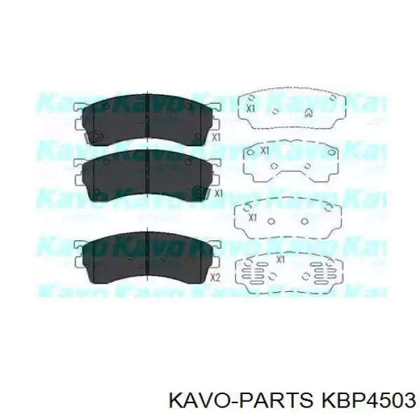 KBP4503 Kavo Parts колодки гальмівні передні, дискові