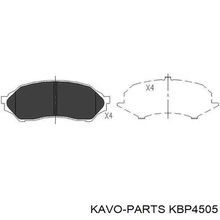 Передні тормозні колодки KBP4505 Kavo Parts
