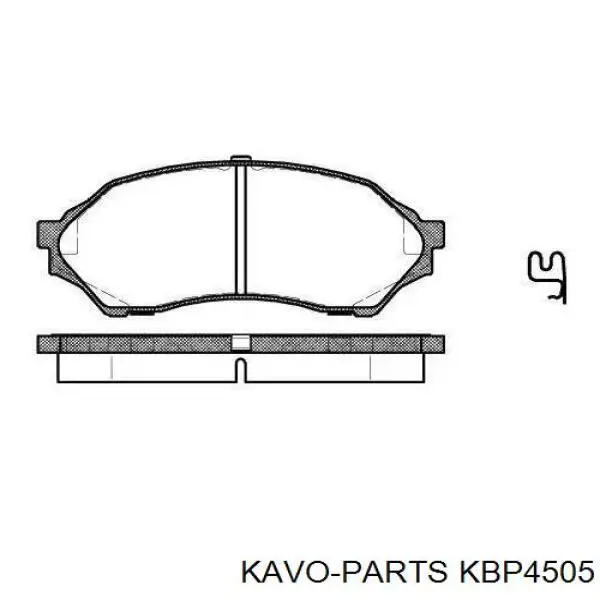 KBP4505 Kavo Parts Передні гальмівні колодки