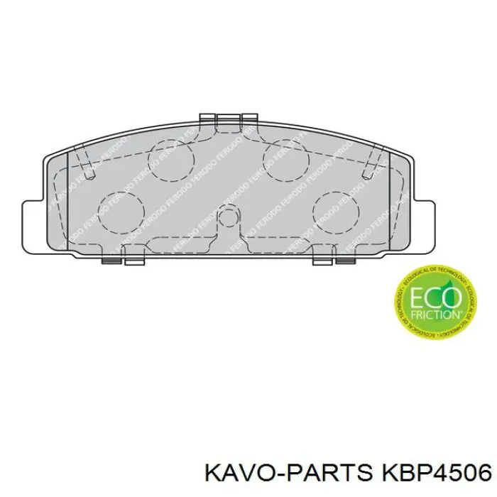 Задні гальмівні колодки Kavo Parts KBP4506 ціна, від 14.28 USD