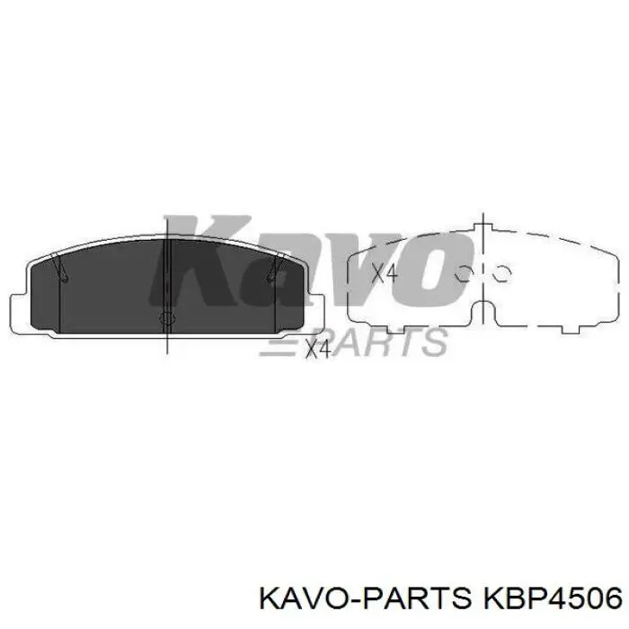 Задні дискові колодки Kavo Parts KBP4506