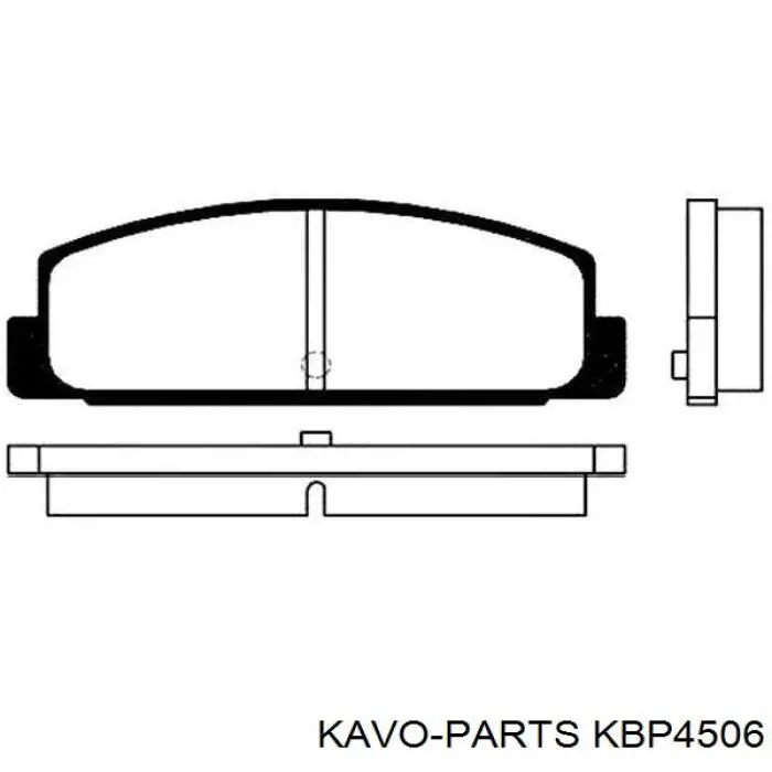 KBP4506 Kavo Parts Колодки гальмівні задні, дискові