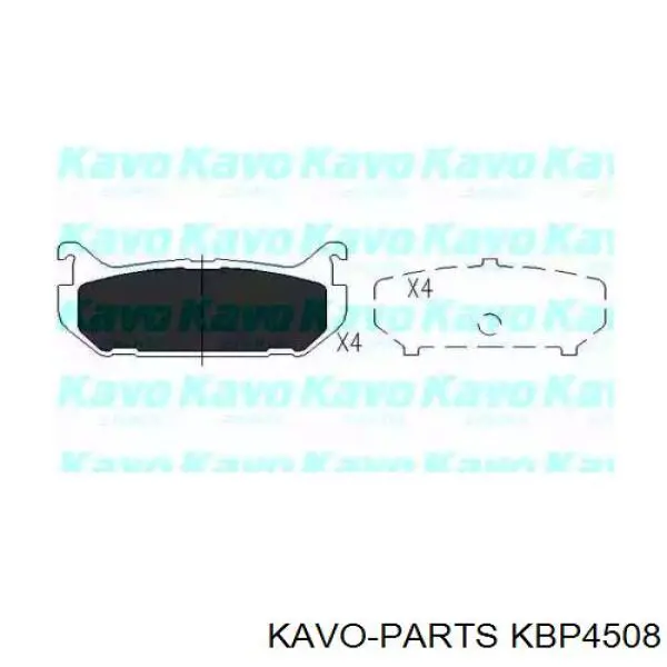 KBP4508 Kavo Parts колодки гальмові задні, дискові
