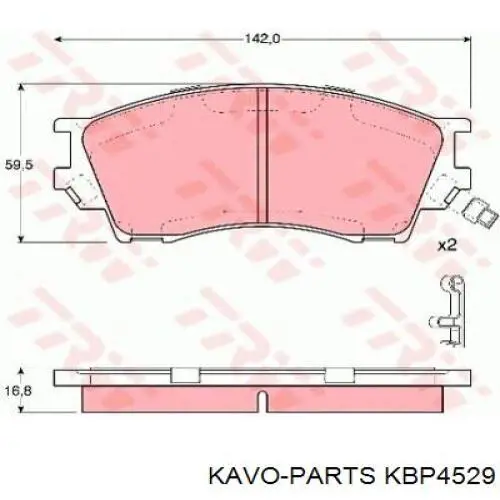 Тормозні колодки Kavo Parts KBP4529