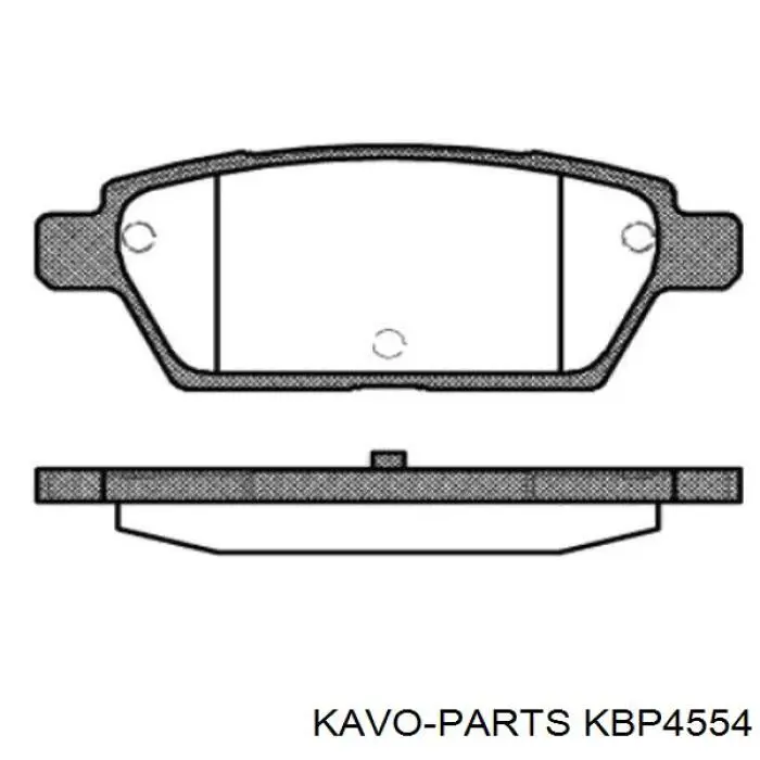 Задні гальмівні колодки Kavo Parts KBP4554 ціна, від 16.55 USD