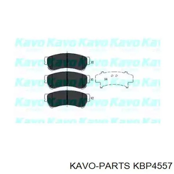 KBP4557 Kavo Parts колодки гальмівні передні, дискові
