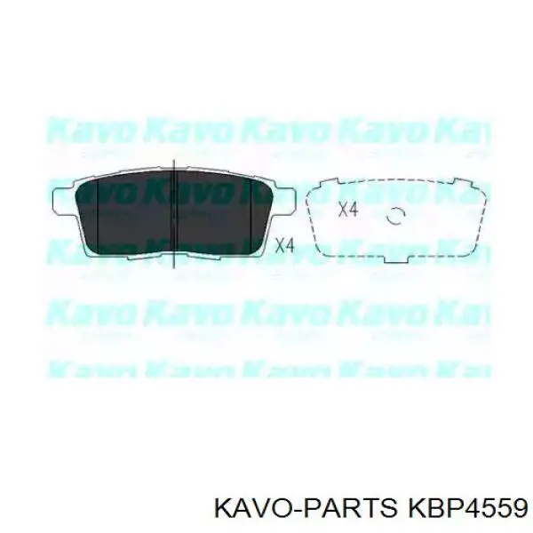 Колодки гальмові задні, дискові KBP4559 Kavo Parts