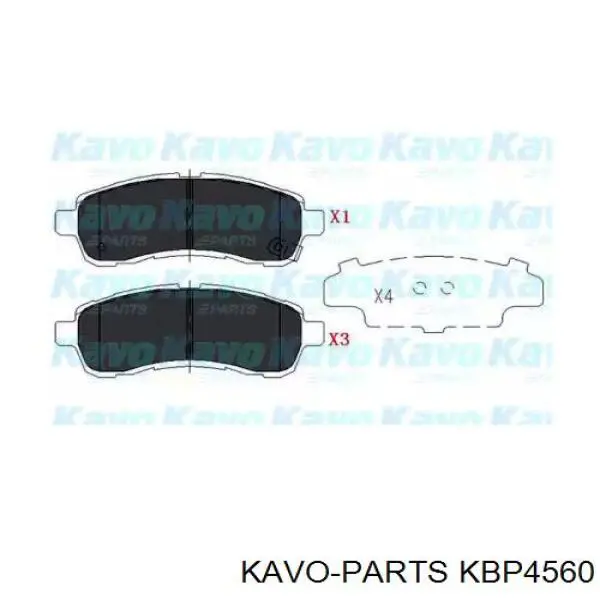 Колодки гальмівні передні, дискові KBP4560 Kavo Parts