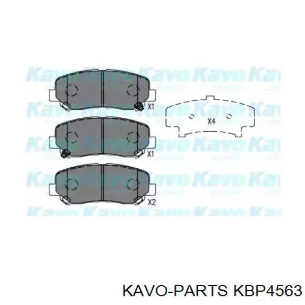 Колодки гальмівні передні, дискові KBP4563 Kavo Parts