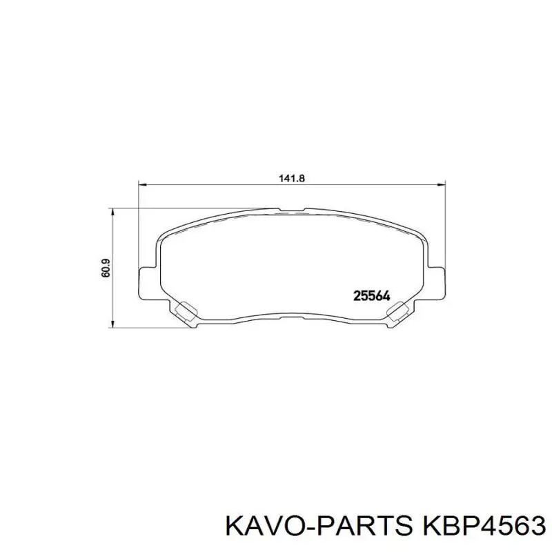 KBP4563 Kavo Parts Передні гальмівні колодки