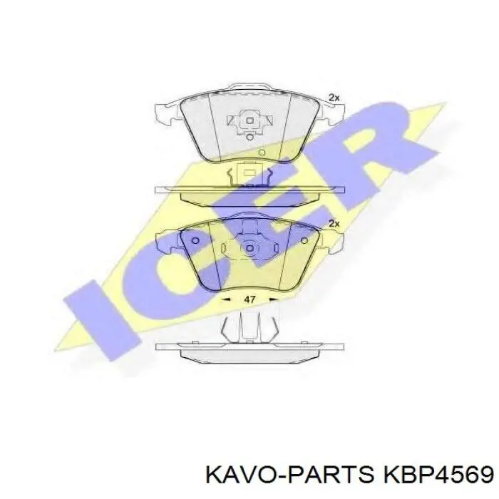 KBP4569 Kavo Parts Передні гальмівні колодки