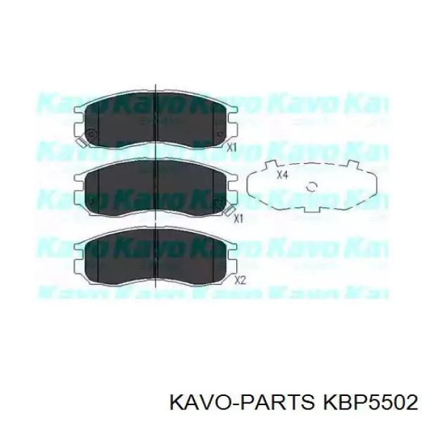 KBP5502 Kavo Parts колодки гальмівні передні, дискові