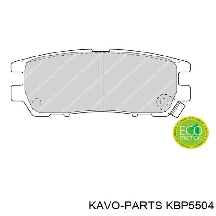 Задні гальмівні колодки Kavo Parts KBP5504 ціна, від 15.06 USD