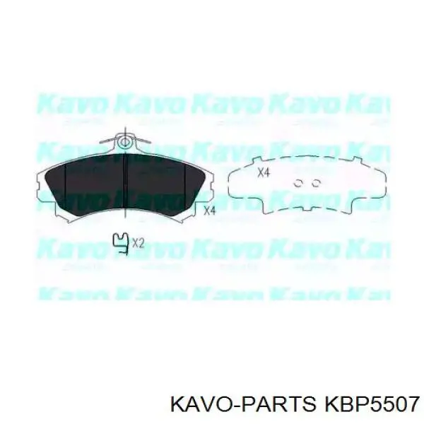 Колодки гальмівні передні, дискові KBP5507 Kavo Parts