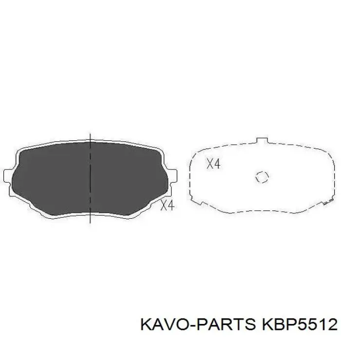 Задні дискові колодки Kavo Parts KBP5512