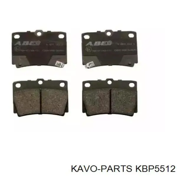 KBP5512 Kavo Parts Колодки гальмівні задні, дискові
