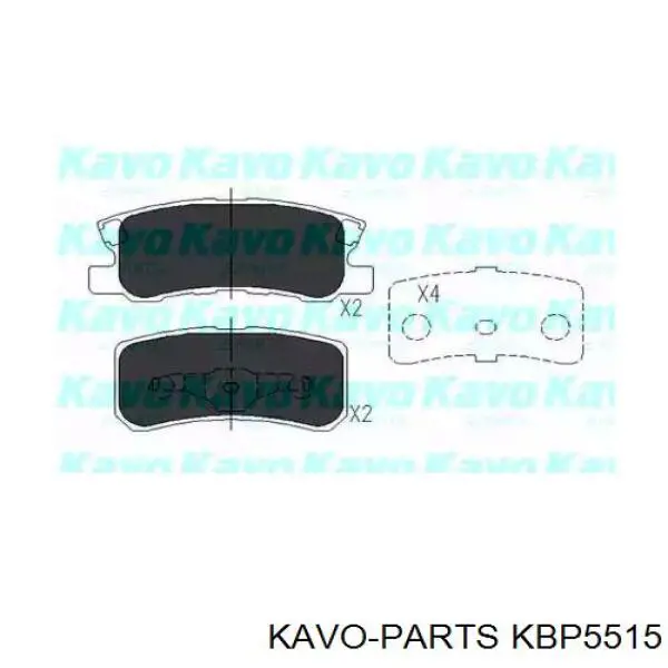 Задні гальмівні колодки KBP5515 Kavo Parts
