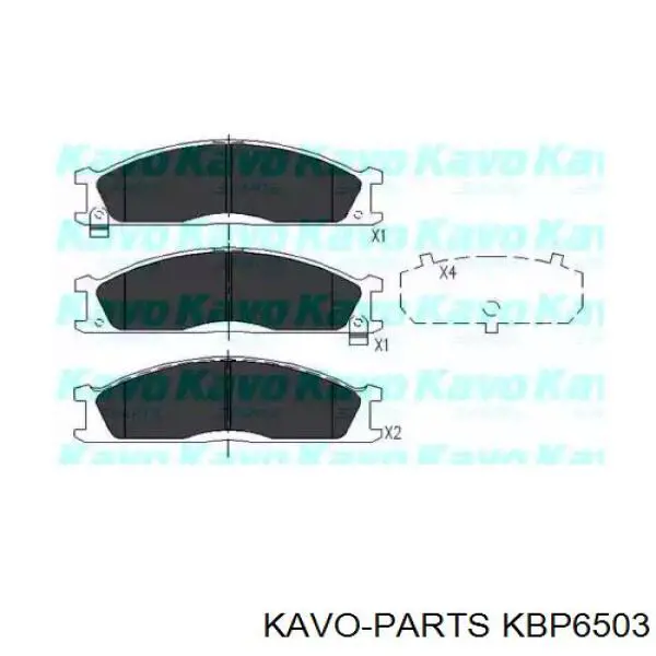 Колодки гальмівні передні, дискові KBP6503 Kavo Parts