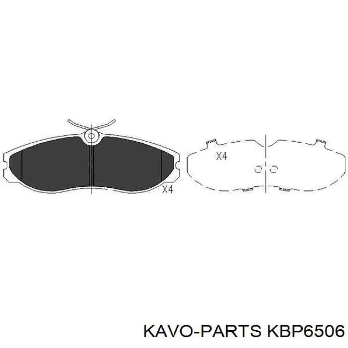 Колодки гальмівні передні, дискові KBP6506 Kavo Parts