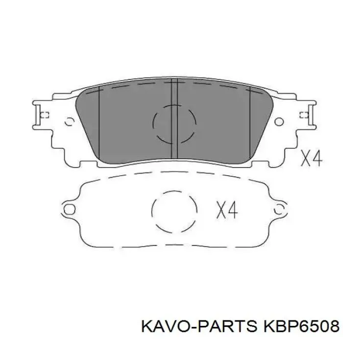 Гальмівні колодки Kavo Parts KBP6508 ціна, від 13.94 USD