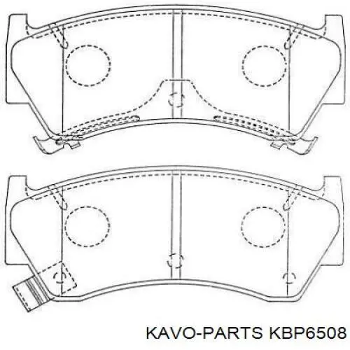 Купити KBP6508 Kavo Parts Колодки гальмівні передні, дискові