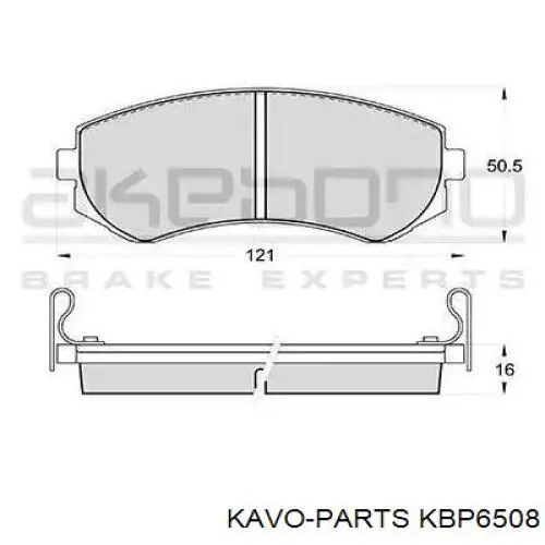 Передні тормозні колодки KBP6508 Kavo Parts