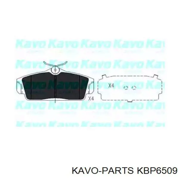 KBP6509 Kavo Parts колодки гальмівні передні, дискові