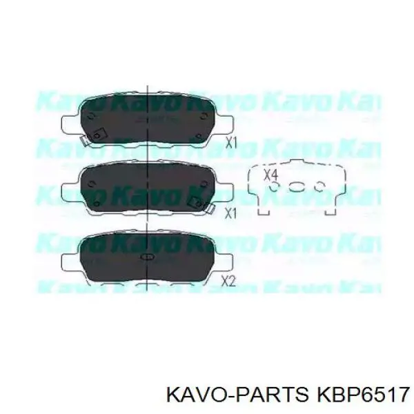 Задні гальмівні колодки KBP6517 Kavo Parts