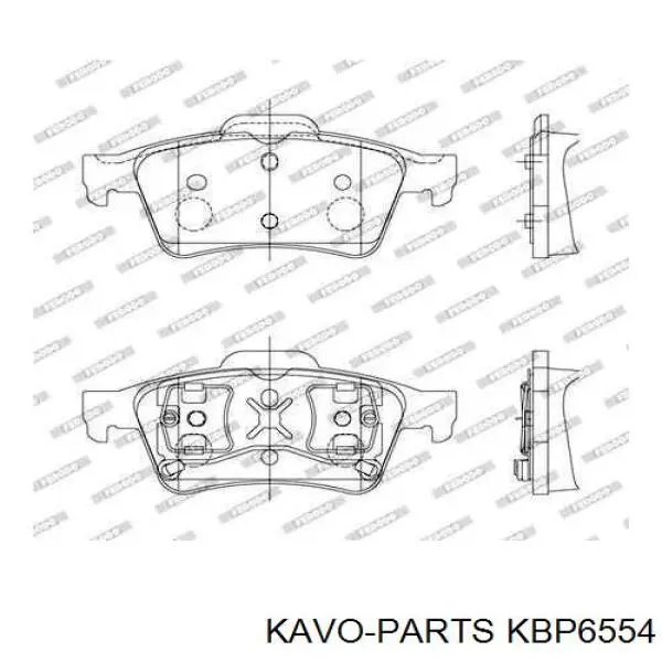 Задні гальмівні колодки Kavo Parts KBP6554 ціна, від 13.58 USD