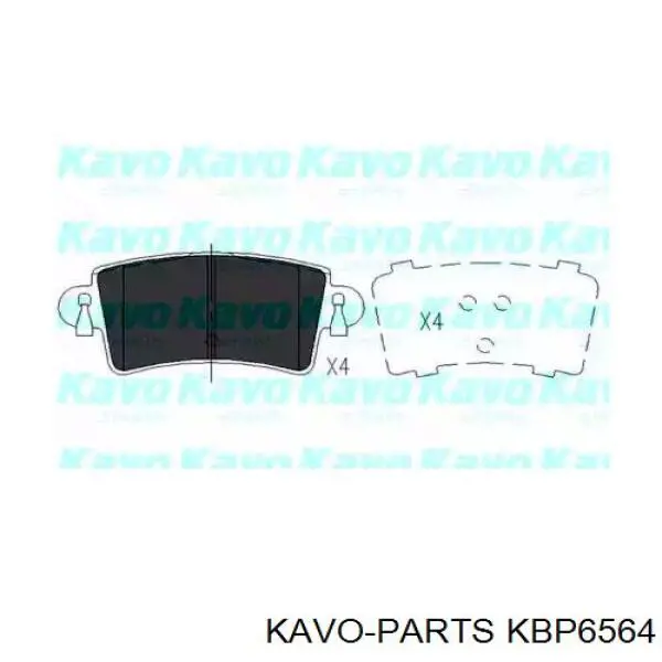 Задні гальмівні колодки KBP6564 Kavo Parts
