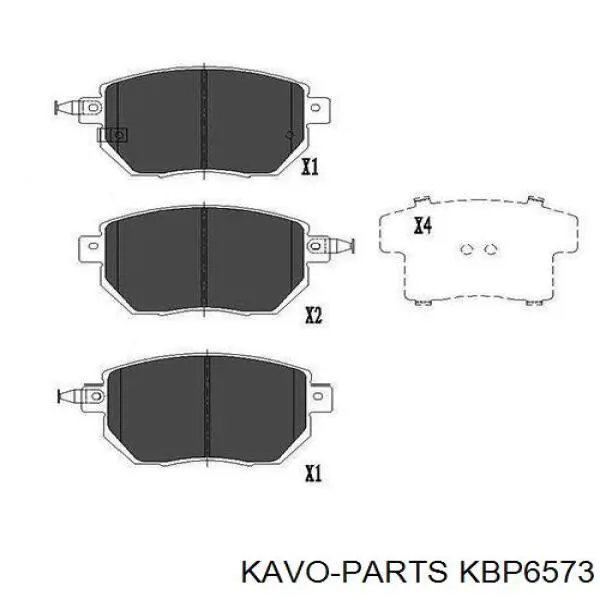 Колодки гальмівні передні, дискові KBP6573 Kavo Parts