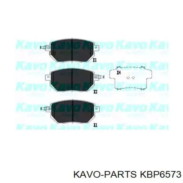 KBP6573 Kavo Parts Передні гальмівні колодки