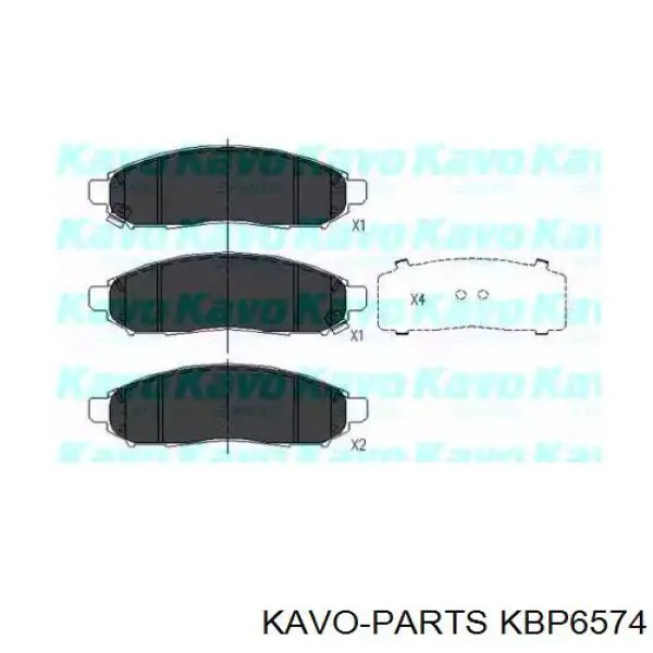 Купити KBP6574 Kavo Parts Колодки гальмівні передні, дискові