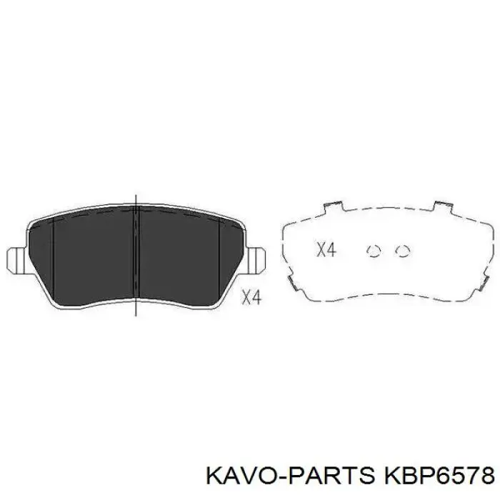 Гальмівні колодки Kavo Parts KBP6578 ціна, від 14.81 USD