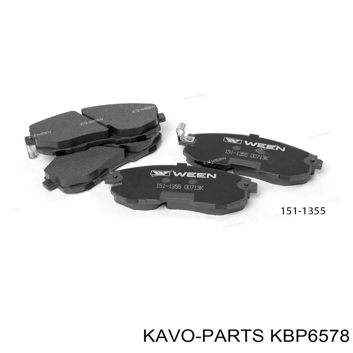 Купити KBP6578 Kavo Parts Колодки гальмівні передні, дискові