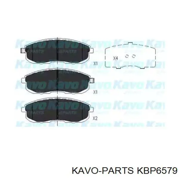 KBP6579 Kavo Parts колодки гальмівні передні, дискові