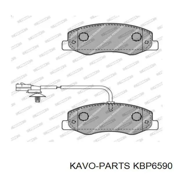 KBP6590 Kavo Parts Колодки гальмівні задні, дискові